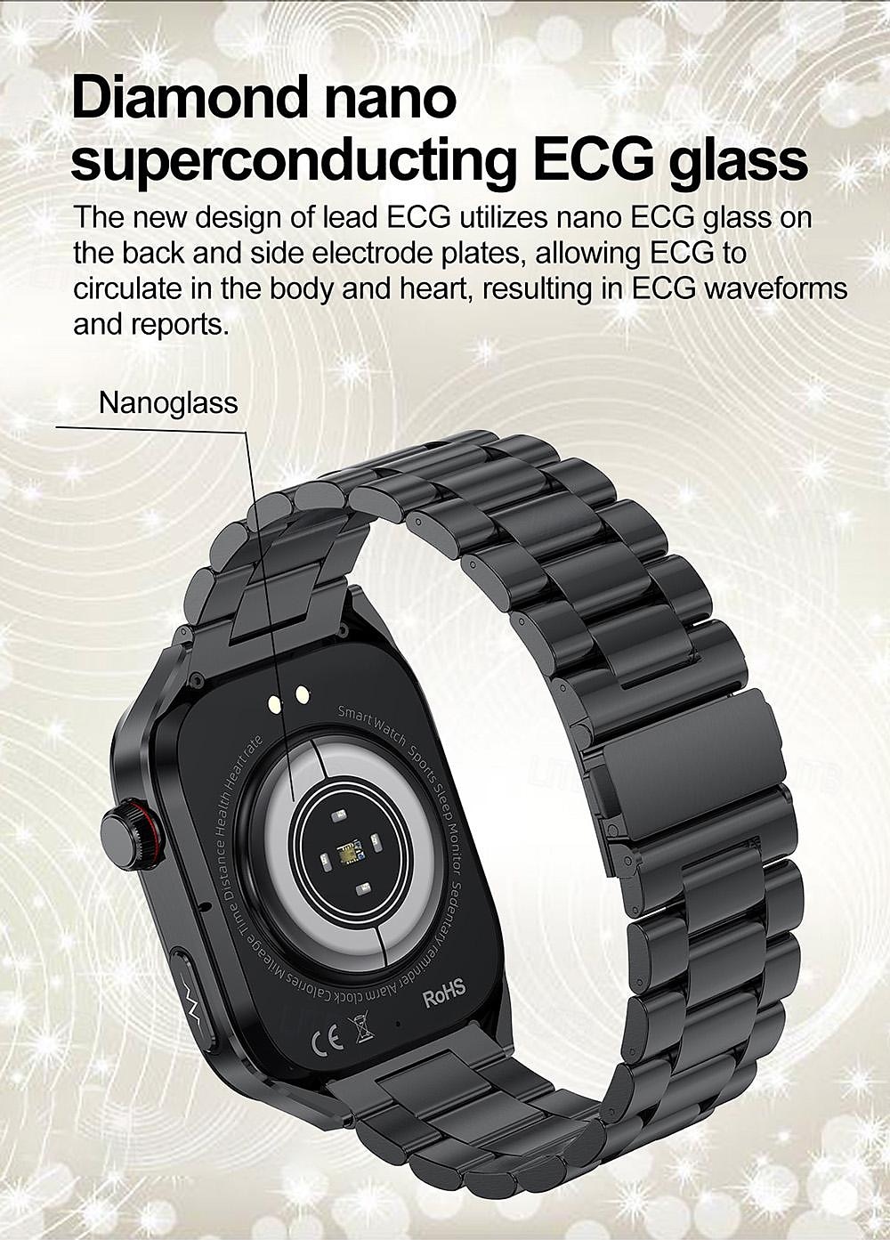 iMosi TK16 Smart Watch 2.04 inch Smartwatch Fitness Running Watch Bluetooth ECG+PPG Temperature Monitoring Pedometer Compatible with Android iOS Women Men Long Standby Hands-Free Calls Waterproof IP68 2025 - $83.19 –P3