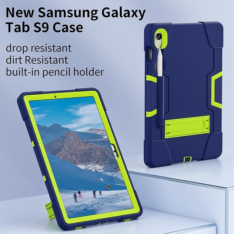 2025年 タブレット ケース カバー 用途 Samsung Galaxy Tab A9 8.7" S9 11 inch S9 Plus 12.4" A8 10.5'' A7 Lite 8.7'' A7 8.4" A 8.0" A9 Plus 11" ハンドル 調整可能なキックスタンド付き 耐衝撃 PC シリコーン  コレクション – $25.99 –P3