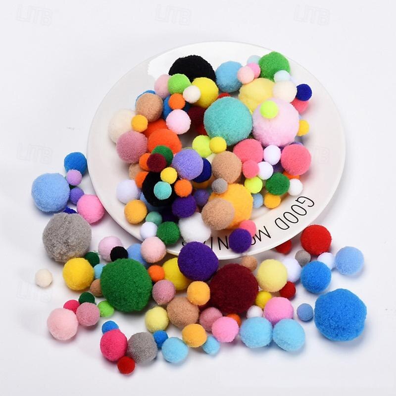 2ks vysoce elastický gradient vánoční barevné plyšové koule diy plyšová koule dětské ručně vyráběné šperky materiál doplňky 2025 - $20.99 –P16