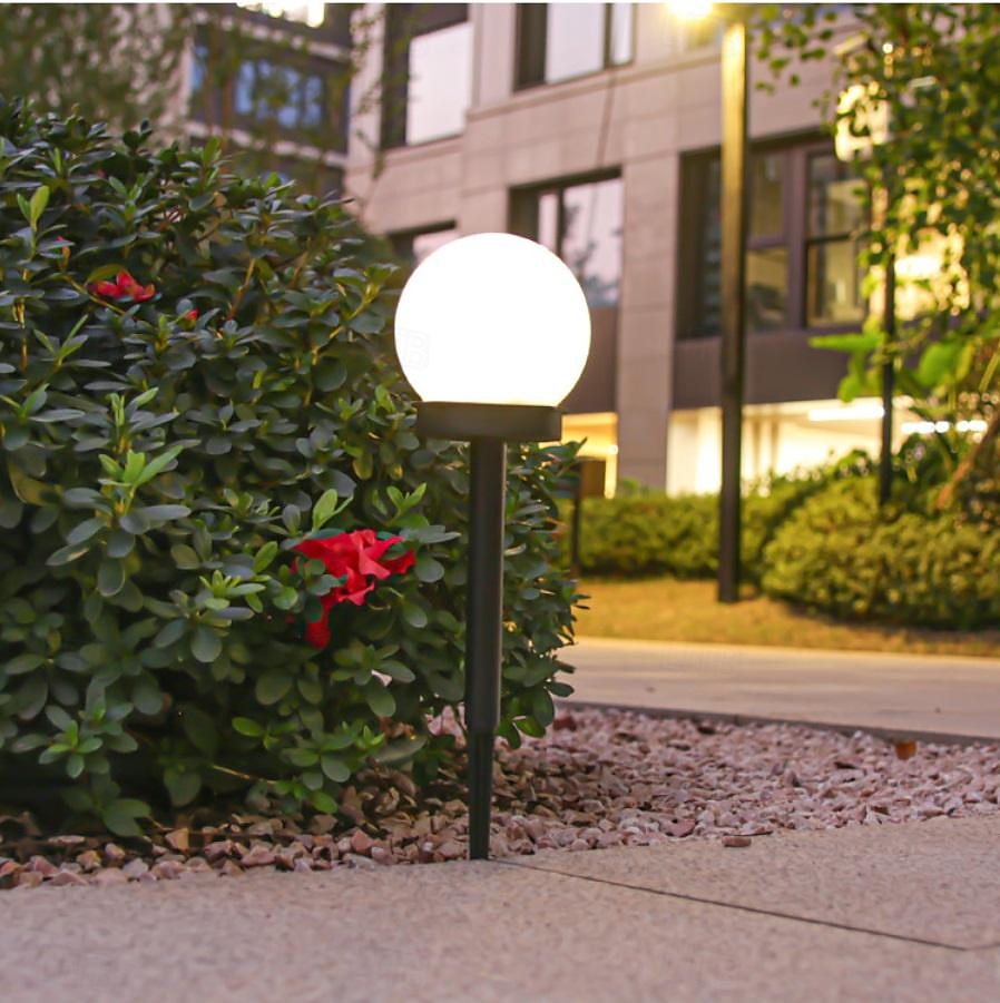 3 Stück Solar-Gartenlicht, kleines weißes Kugellicht, rundes Kugellicht, LED-Außendekoration, Landschaftsgarten, Villa, Rasenlicht, Bodensteckerlicht, wasserdicht 2025 - $24.99 –P5