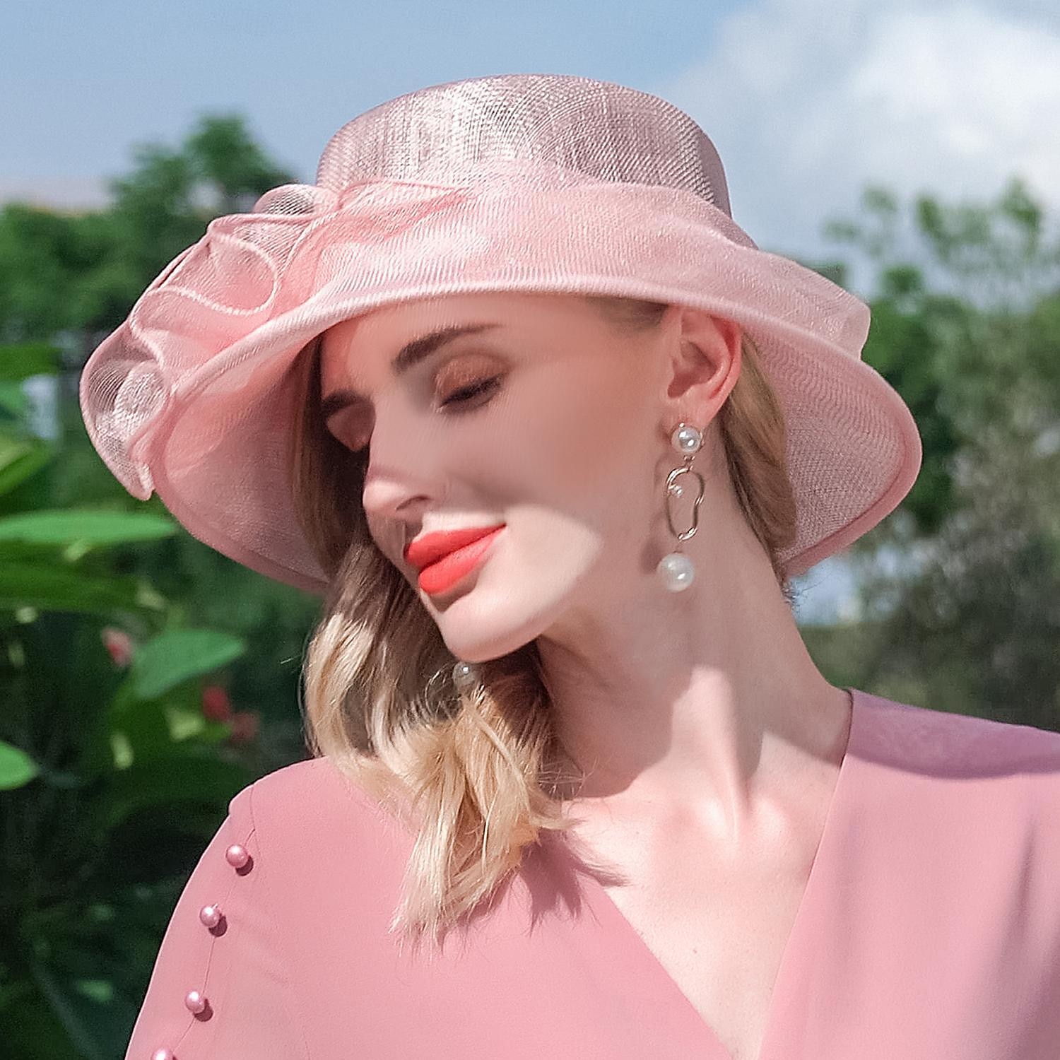 Palarie In Pălărie Vară Clop Palarie de soare Nuntă Petrecere ceai Elegant Nuntă Cu Culoare Pură Partea Dantela Diadema Articole Pentru Cap 2026 - $74.99 –P5
