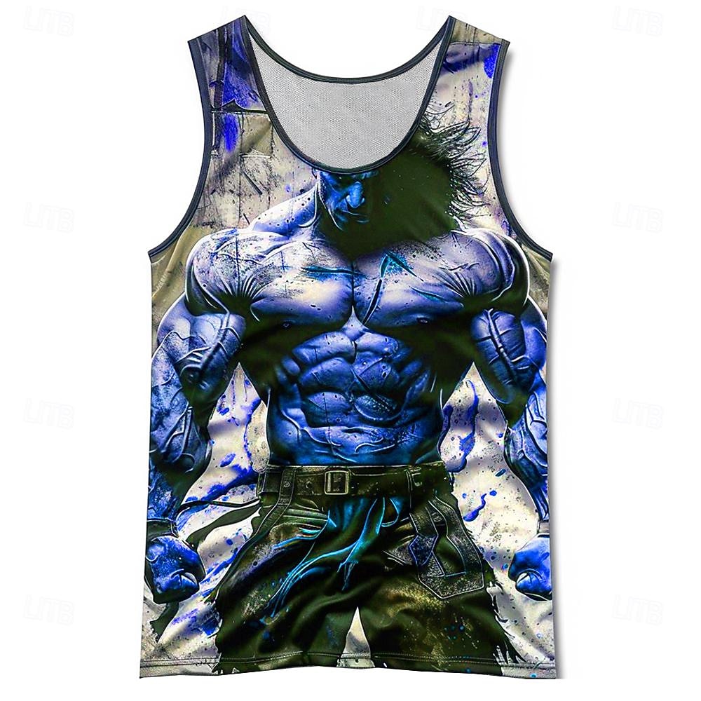 Ανδρικά Χαρακτήρες Μελάνι πιτσιλίσματος Αμάνικη Μπλούζα Τοπ γιλέκου Φανέλα Αμάνικο Κοντομάνικη μπλούζα 3D εκτύπωση Στρογγυλή Ψηλή Λαιμόκοψη Πουκάμισο Μοντέρνα Υψηλής Ποιότητας Γυμναστήριο Εξόδου 2026 - $15.99 –P6