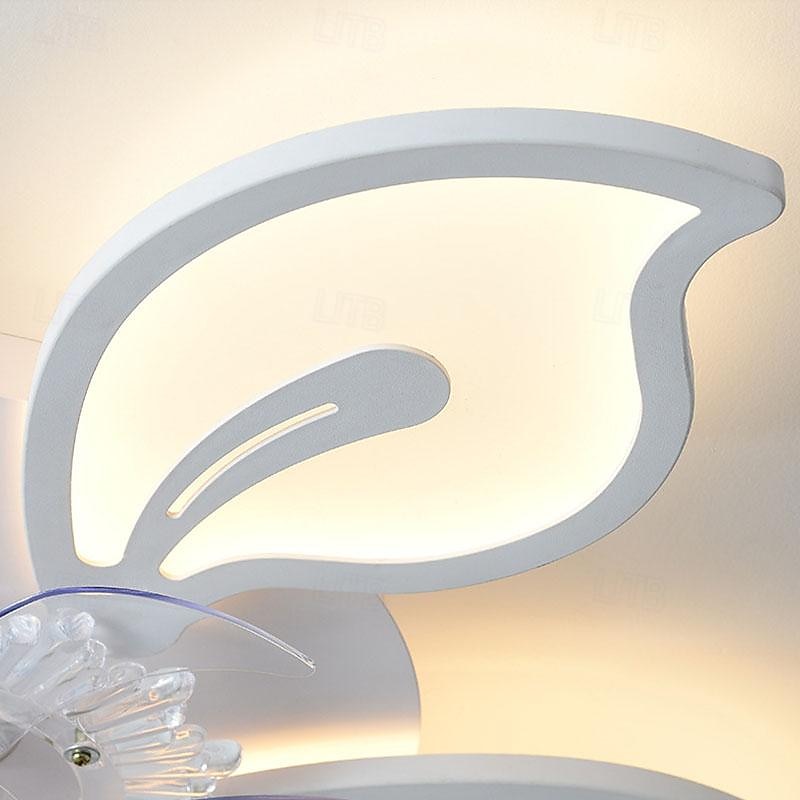 ventilateur de plafond avec lumières 65 cm LED à intensité variable 3 couleurs 6 vitesses pales réversibles avec télécommande, lustre de ventilateur domestique, ventilateur de plafond encastré à de 2025 ? $266.39 –P8