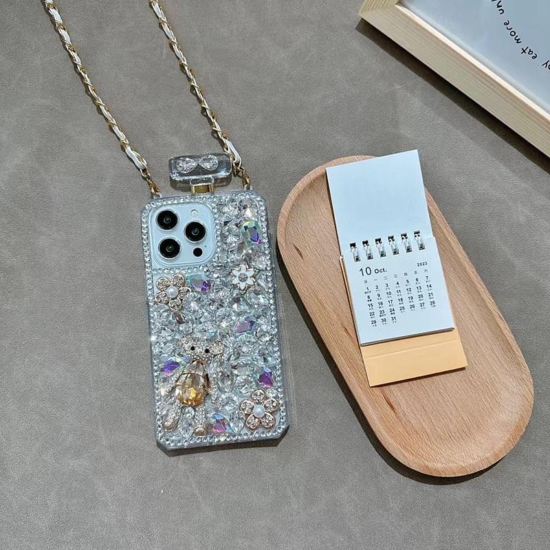 telefon Ügy Kompatibilitás iPhone 16 15 14 Pro Max Plus iPhone 13 12 11 Pro Max Mini Fekete tok zsinórral Nem sárgul Bling Glitter Shiny Virág TPU Strassz 2025 - $20.99 –P4