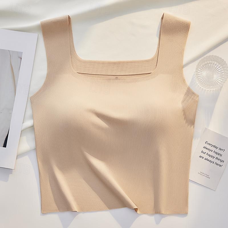 Canottiera Donna Top Senza Maniche Basic Regular Collo Quadrato Nera Bianca Blu Verde Beige Estate del 2026 a $17.49 –P12