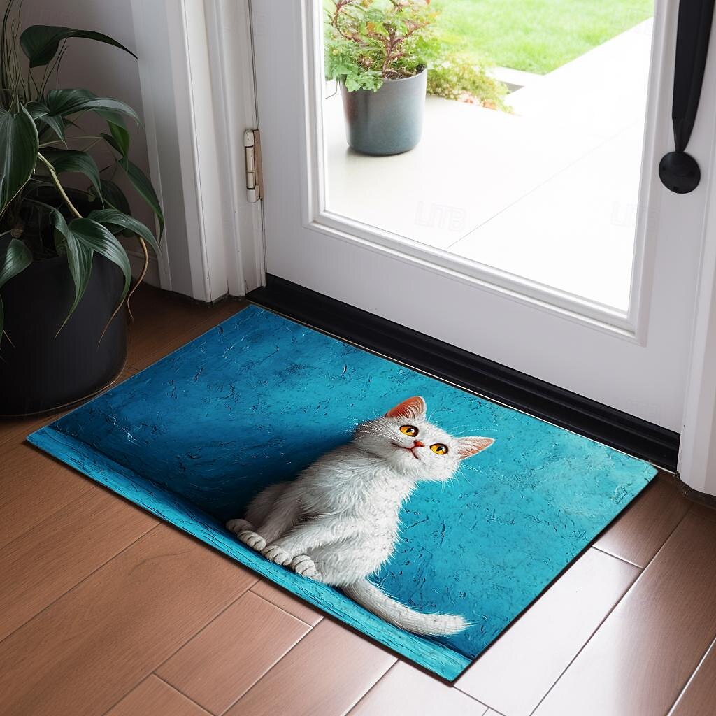 Cat Yellow Doormat Non-Slip Oil Proof Rug Indoor Outdoor Mat Bedroom Decor Bathroom Mat Entrance Rug Door Mat 2025 - $16.99 –P7