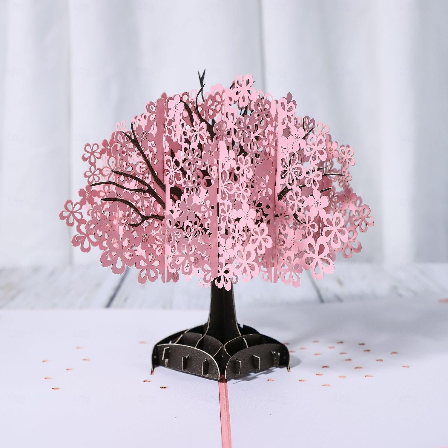 singolo albero di ciliegio in fiore carta 3D romantiche benedizioni di nozze sakura e auguri per la festa della mamma del 2025 a $10.99 –P5