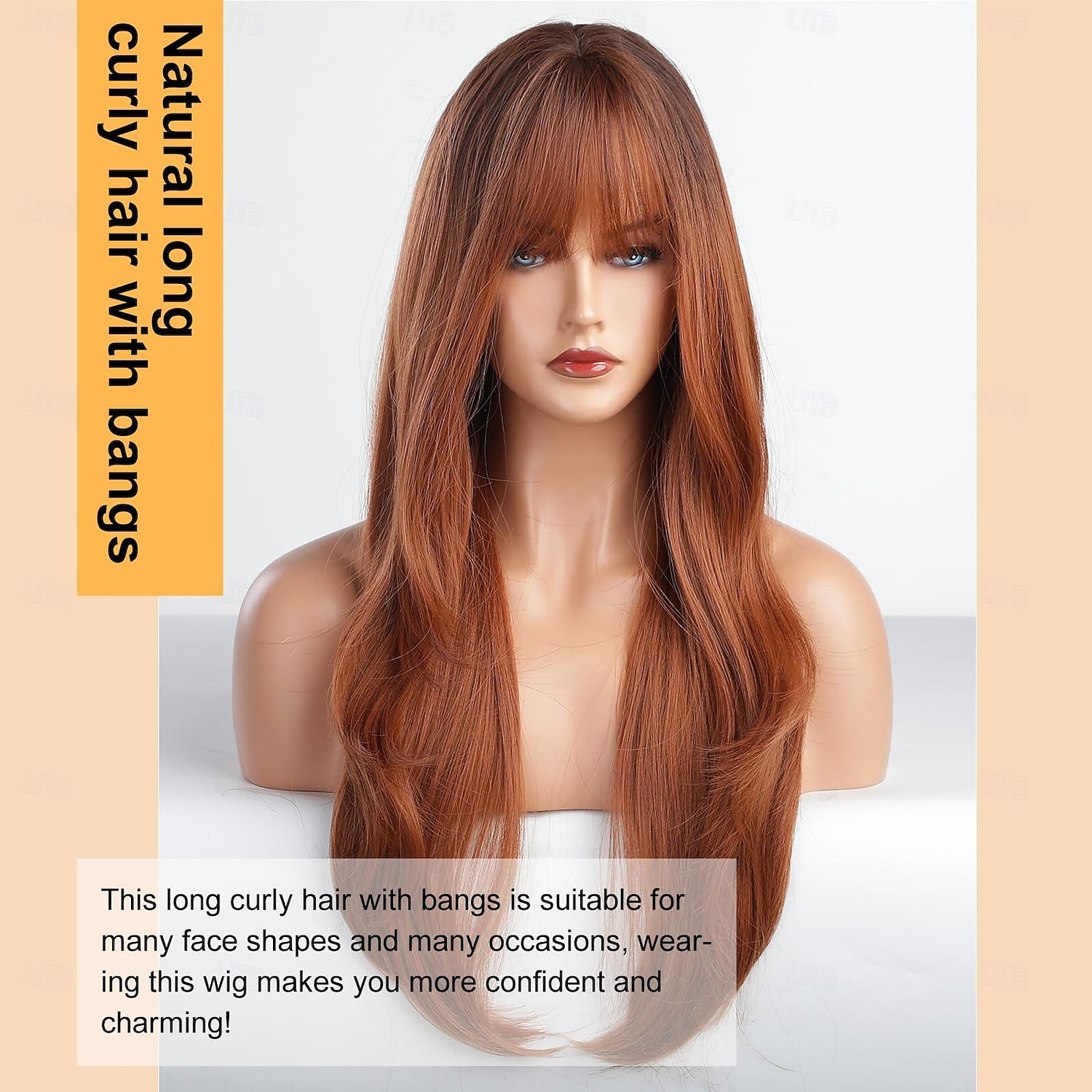Auburn Blonde Brown Light Brown Pink Wigs for Women Long Auburn Red Wig with Bangs Layered Wigs for Women Red Wigs Auburn Hair Wigs for Women Cosplay Wigs 2025 - $20.99 –P2