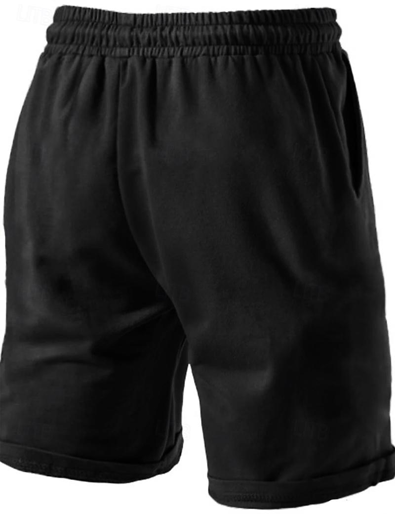 Per uomo Pantaloncini da sudore Pantaloncini Bermuda A cordoncino Vita elastica Liscio Comfort Sport Lunghezza del ginocchio Esterno Giornaliero Di tendenza Streetwear Nero Verde Media elasticità del 2026 a $18.99 –P3