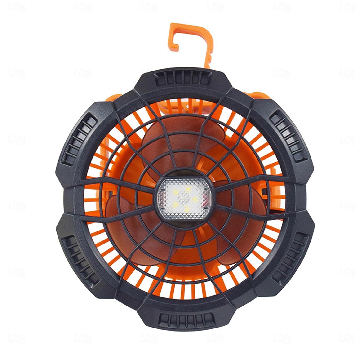 Battery Operated Fan with Light for Camping Tent & Hammock, 2 in 1 Remote USB Rechargeable Small Desk Fan With LED Lighting & Hanging Hook for Outdoor Camping, Office 2025 - $45.99 –P17
