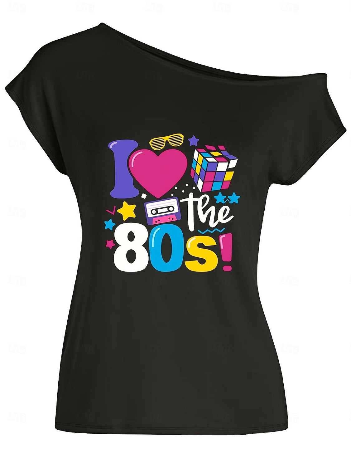 Retro 80. léta Maškarní Trička Dámské předvečer Všech svatých Karneval Plesová maškaráda Večírek Pride Parade Měsíc hrdosti Dospělé Tričko 2025 - $19.49 –P19