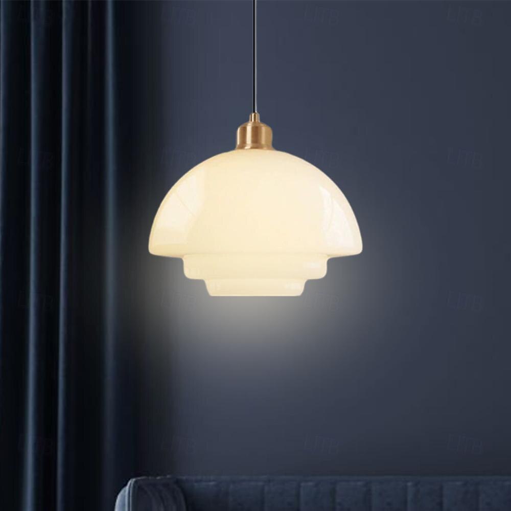 Tambour de ferme plafonnier semi-encastré en verre de lait luminaires de couloir lustre de plafond grand poteau en or éclairage nordique moderne du milieu du siècle pour salle à manger plafond de 2025 ? $249.99 –P9