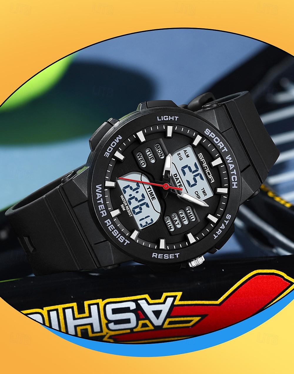 SANDA Men Digital Watch Fashion Casual Business Wristwatch Luminous Stopwatch Countdown Calendar TPU Watch 2025 - $28.99 –P7