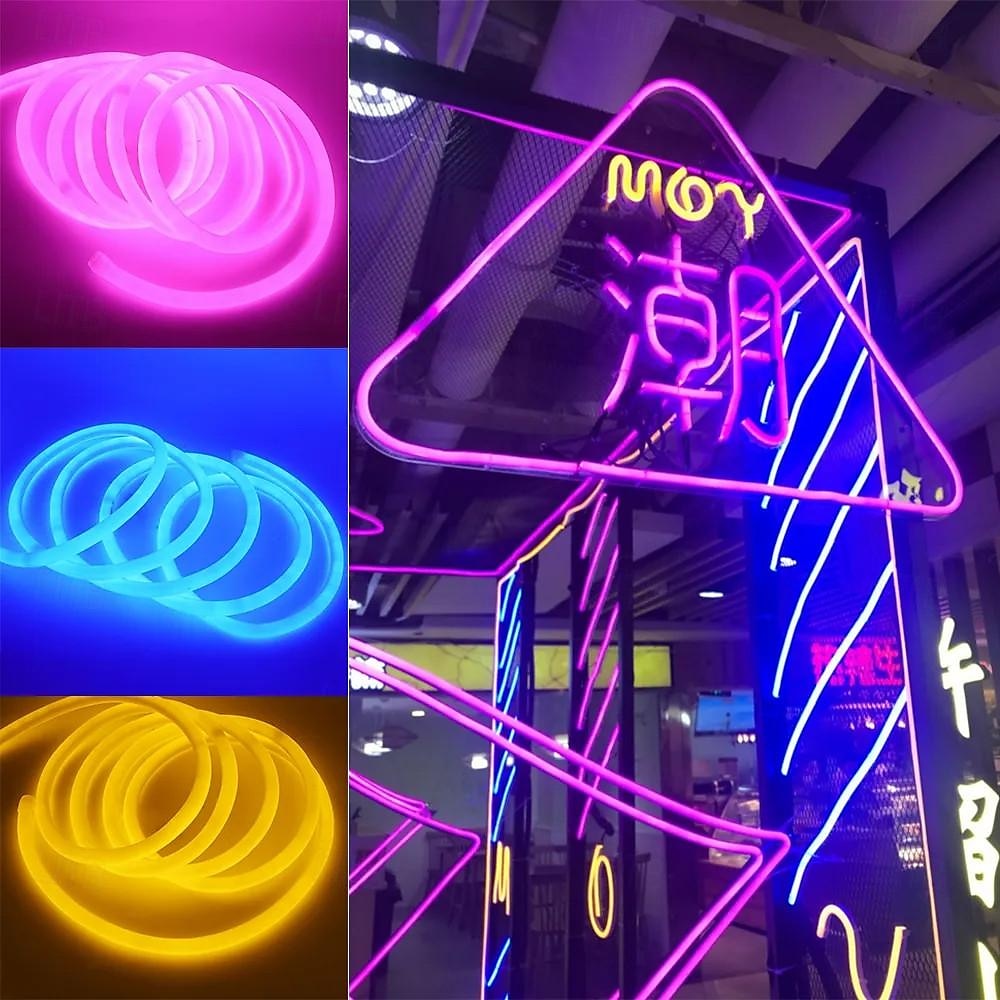 2025年 ネオンライトサイン LED ストリップ柔軟な 360 丸管ランプ 30 メートル ip67 防水柔軟なロープストリング家の装飾 コレクション – $61.99 –P8