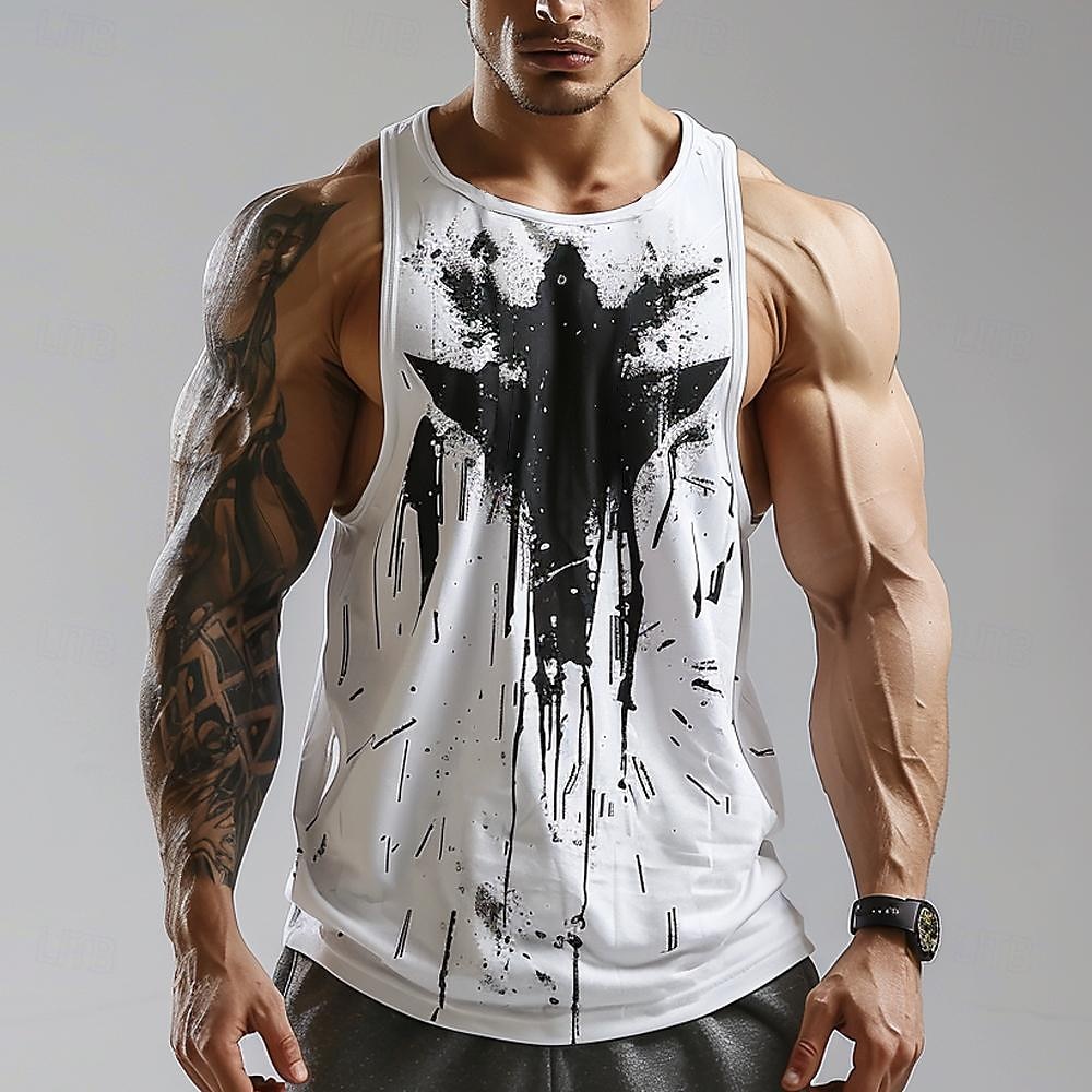 Bărbați Abstract Bluză Vest Top Sub Cămașă Fără manșon Tricou Tipărire 3D Stil Nautic Cămașă Modă Designer Ieșire Sală de Fitness Alb Roz Îmbujorat Albastru piscină Vară Primăvară Îmbrăcăminte S M L 2025 - $14.99 –P1