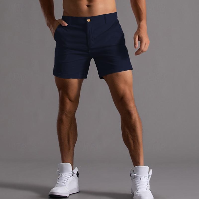 Ανδρικά Σορτσάκια Σορτς Chino Σορτς των Βερμούδων Σορτς εργασίας Τσέπη Σκέτο Άνεση Αναπνέει σύντομο Καθημερινά Στυλάτο Καθημερινό Μαύρο Λευκό Μικροελαστικό 2026 - $24.99 –P14