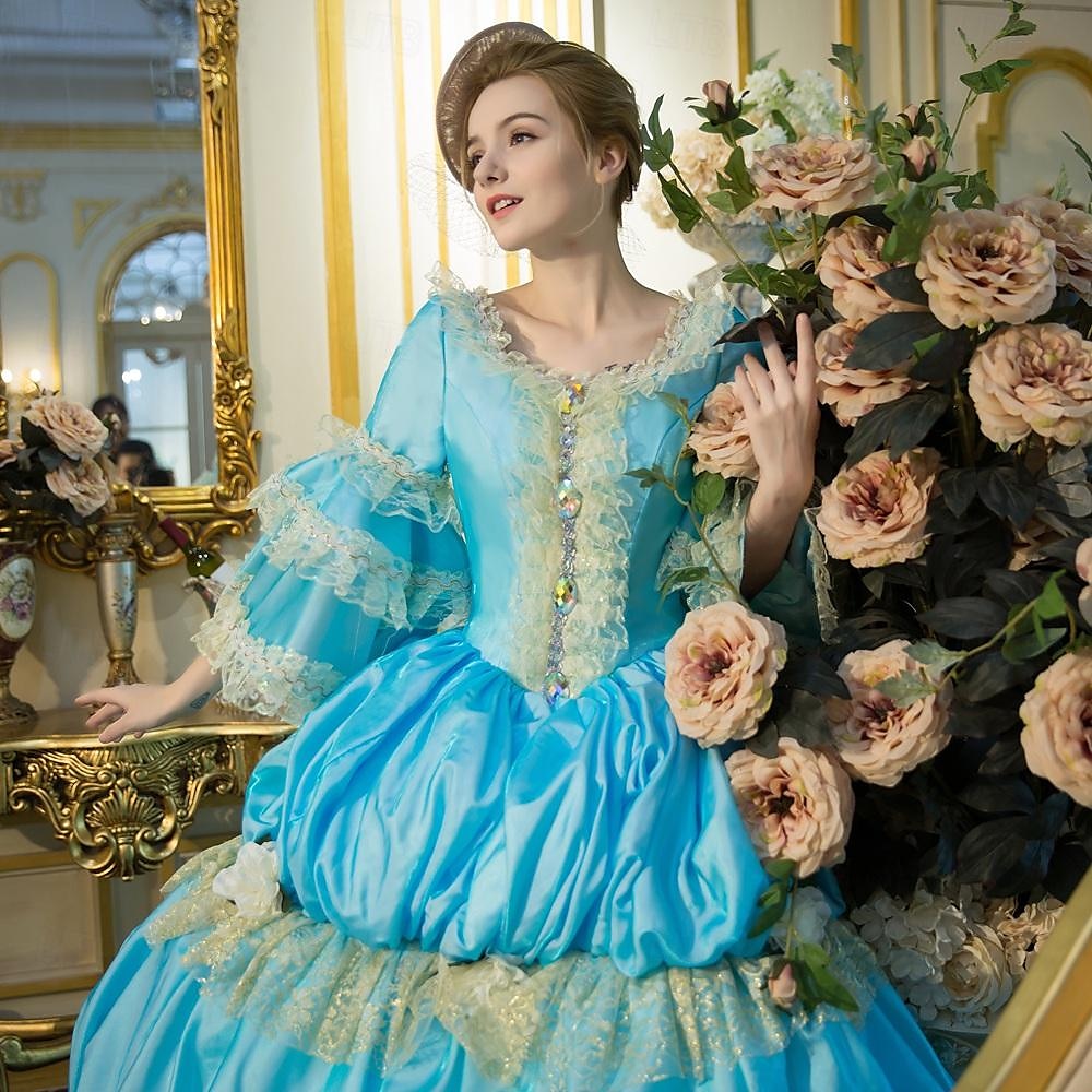 Gothic Victorian Vintage Inspired Dress Party Costume Prom Dress Princess Shakespeare Solid Color Ball Gown Fancy Dress Women's Halloween Carnival Valentine's Day Party Evening Party Masquerade 2025 - $232.49 –P6