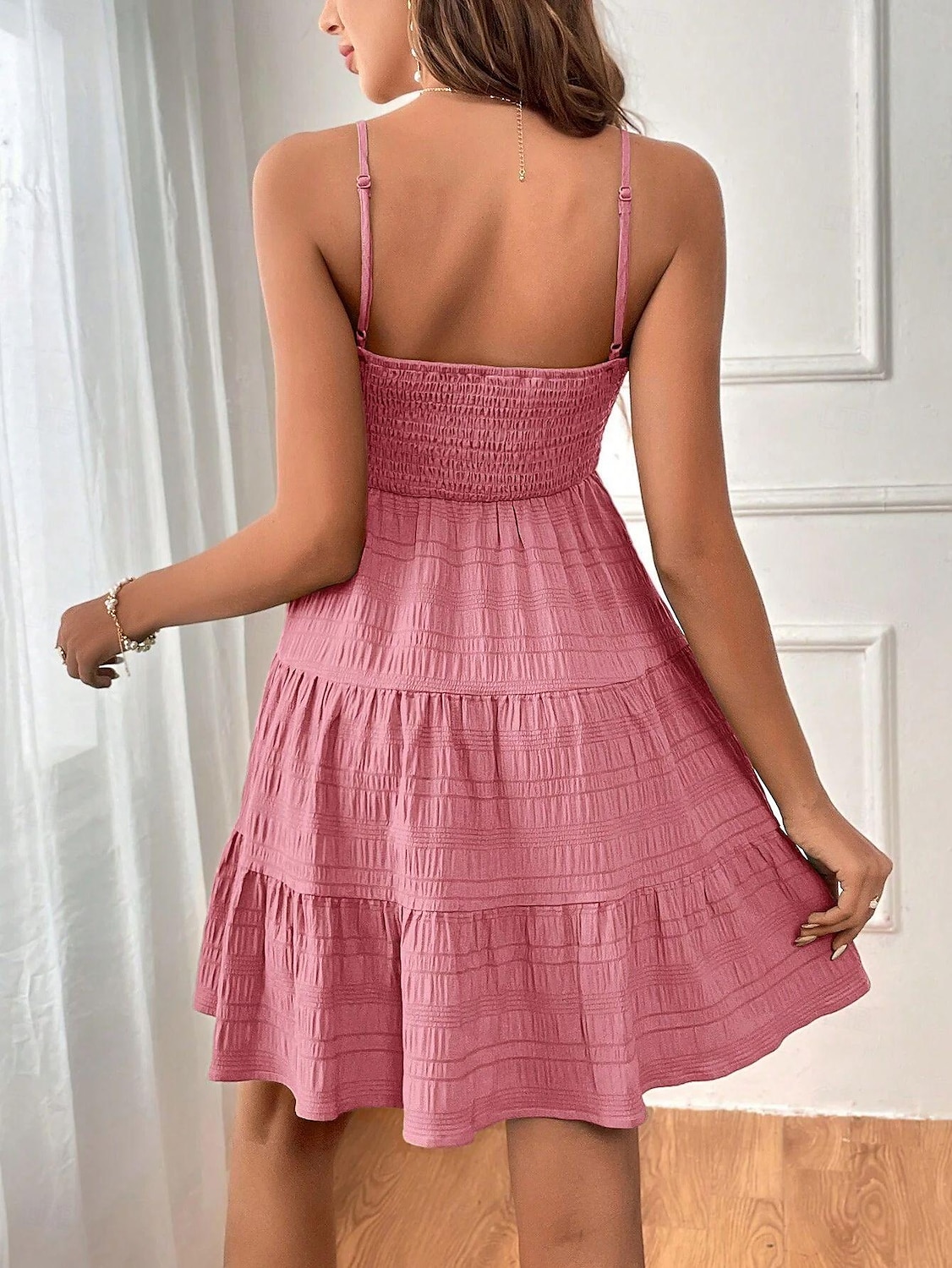 Mulheres Vestido midi Vestido de chiffon Vestidos Boho Chic Vestido elegante Elegante Boêmia Vintage Férias Diário Encontro Normal Tecido Sem Manga Com Alças Finas Preto Rosa Azul Verde Verão de 2025 por $31.99 –P5