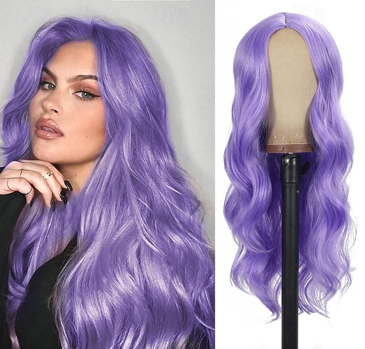 lunghe parrucche bianche ombre per donne nere 26 parrucca lunga ondulata da 28 pollici con frangia per le donne grandi capelli rimbalzanti e soffici in fibra sintetica senza colla per cosplay e uso del 2025 a $21.99 –P10