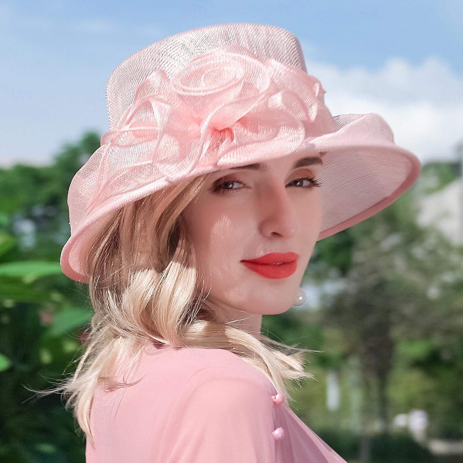 Palarie In Pălărie Vară Clop Palarie de soare Nuntă Petrecere ceai Elegant Nuntă Cu Culoare Pură Partea Dantela Diadema Articole Pentru Cap 2026 - $74.99 –P6
