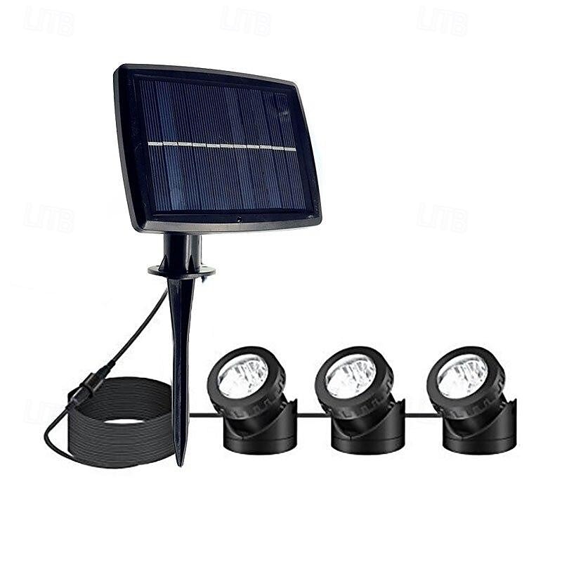 napelemes led tó spotlámpák merülő tó medence lámpák 3 lámpával 18 led táj reflektor víz alatti lámpák ip68 vízálló napelemes kerti lámpák tóhoz kerti szökőkút kültéri pázsit dekoráció 2025 - $35.99 –P6