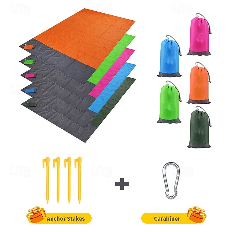 Camping Mat Waterproof Pocket Beach Blanket Outdoor Grounding Mat Mattress Picnic Pocket Carpet Rug Sand Beach Mat Portable Folding Lightweight Sleeping Bed Pad 2025 - $13.99 –P4