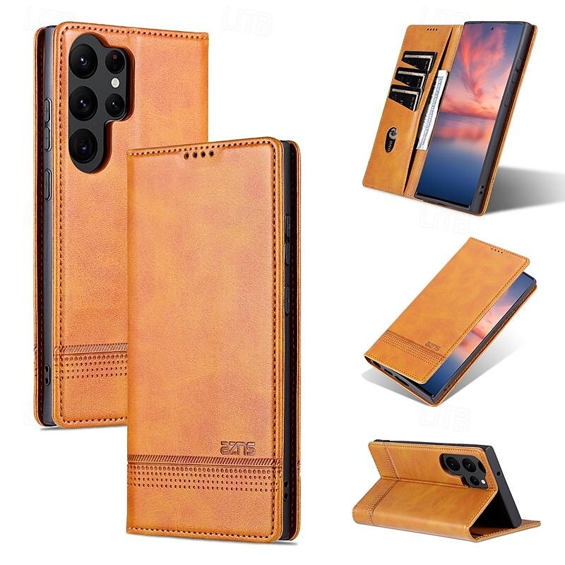 телефон Кейс для Назначение SSamsung Galaxy S24 S23 S22 S21 S20 Ultra Plus FE А55 А35 А25 А15 5Г A54 A34 A14 S25 Ультра Кошелек для карт Магнитный Полная защита тела Откидная подножка Ретро 2025 - $16.99 –P12