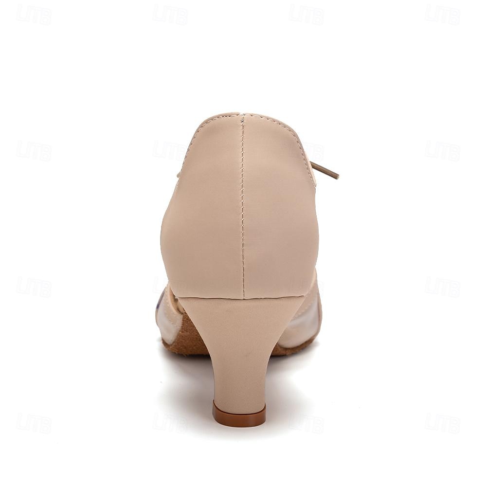 sapatos de dança de malha preta com cadarço femininos, salto baixo e sola de camurça – design elegante e aberto para apresentações de salão, latinas e festas de 2025 por $42.99 –P3