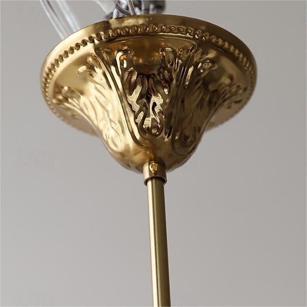 Kronleuchter Deckenleuchte 1 Kopf warmes Licht 50/65/80 cm Kristalllampe Zweig Eisen Vollspektrum romantisches Retro-Licht Luxus Schlafzimmer Esszimmer Wohnzimmer 110–240 V 2025 - $549.99 –P6