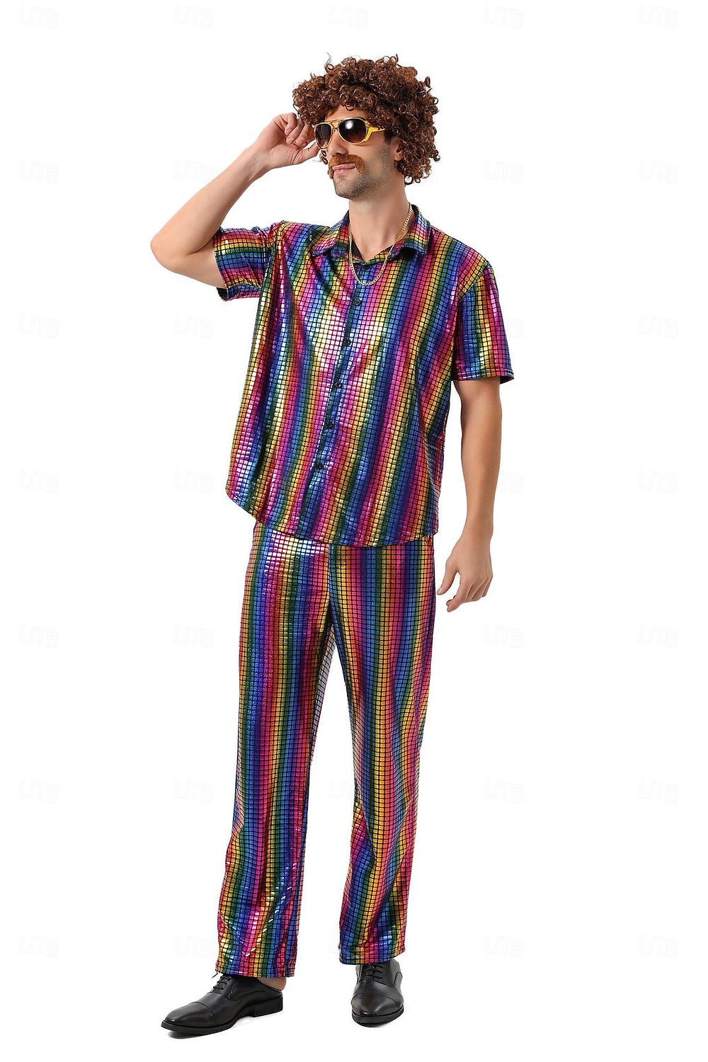Disco Años 80 Pantalones Accesorios Camisas Disco Hombre Disfraz de carnaval Víspera de Todos los Santos Carnaval Mascarada Rendimiento Fiesta Discoteca Adulto Cima Pantalones 2025 - $47.99 –P3