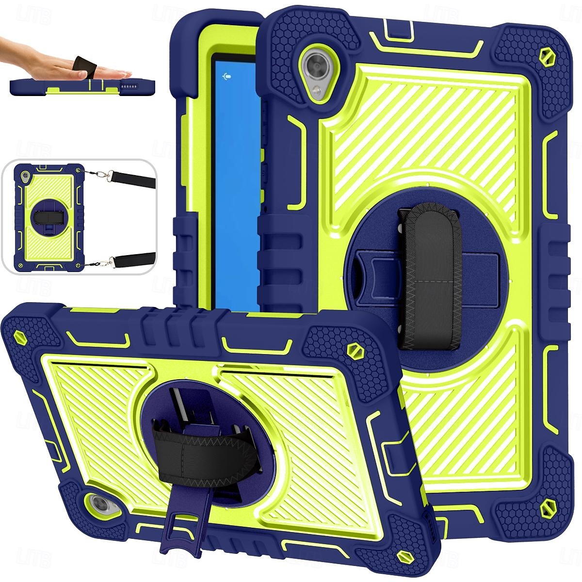 Tablet Case Cover For Lenovo M10 HD 2nd Gen 10.1" TB-X306 Portable Handle 360° Rotation Armor PC Silicone 2025 - $29.99 –P3