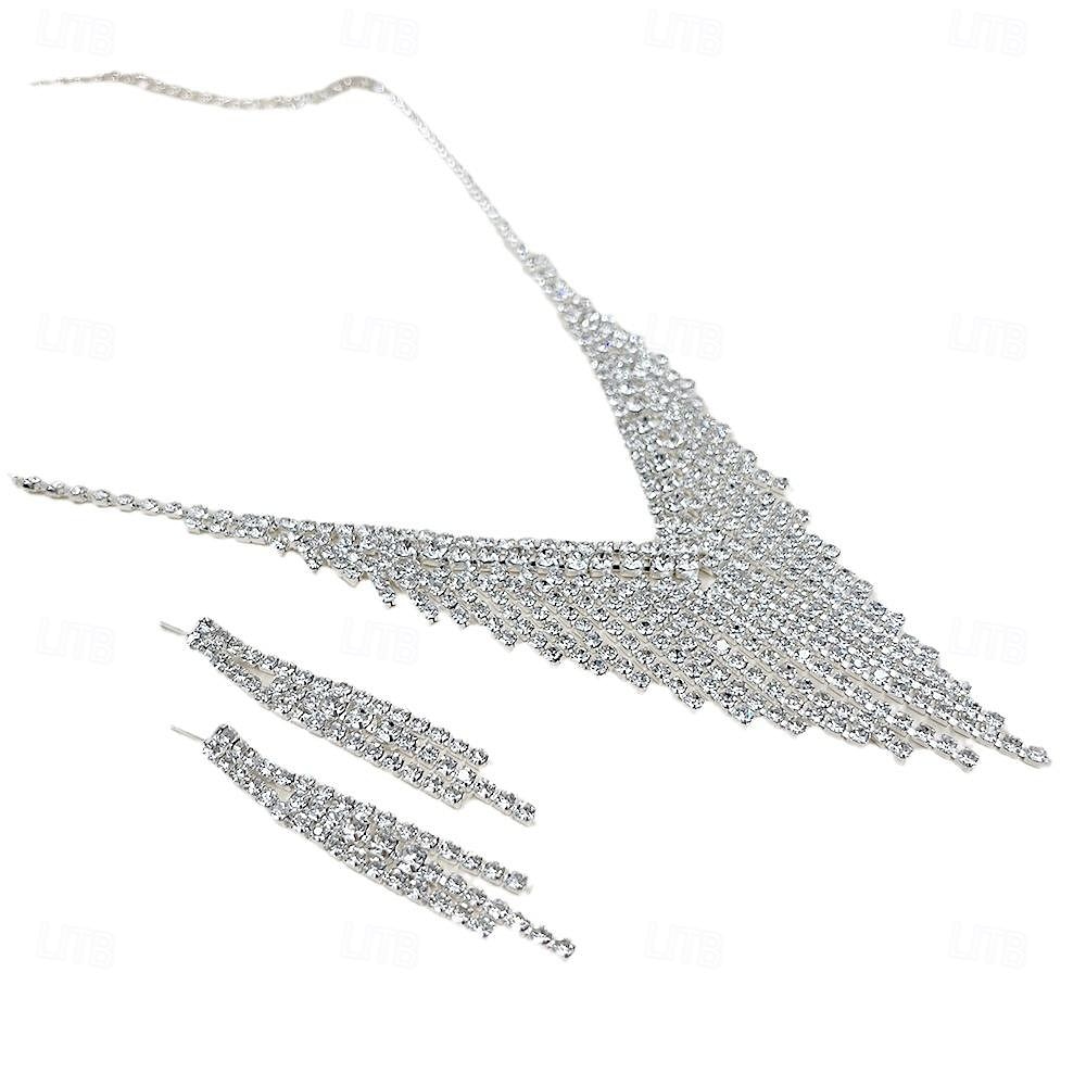 Los sistemas nupciales de la joyería 1 Legierung Pendientes Collare Mujer Elegante Bonito Geométrico Alegría Forma Geométrica Conjunto de joyas Para Fiesta 2025 - $30.99 –P5