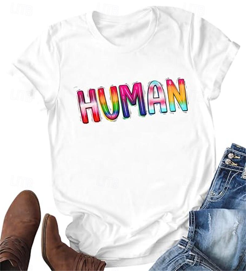Tricou Cămăși Pride Curcubeu Uman Casual Stil de strada Tricou lesbiană pentru Pentru femei Adulți Ștanțare la cald pentru Halloween Carnaval Mascaradă Parada Mândriei Luna Mândriei 2026 - $15.49 –P5