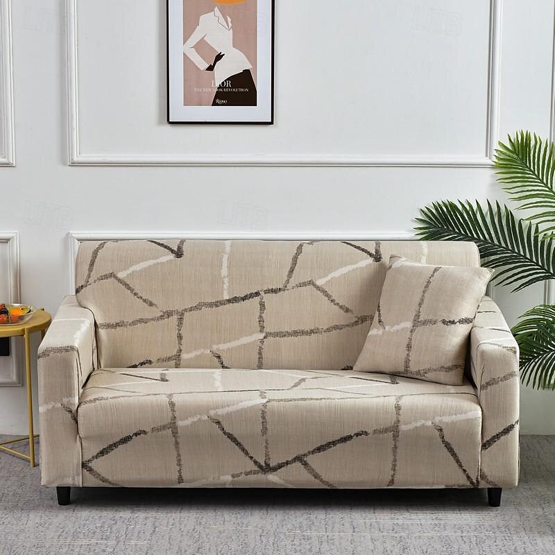 Geometric Color Blocks Sofa Cover Elastic Sofa Slipcover L Shaped Couch Cover Furniture Protector for Bedroom Office Living Room Home Decor 2025 - $20.99 –P18