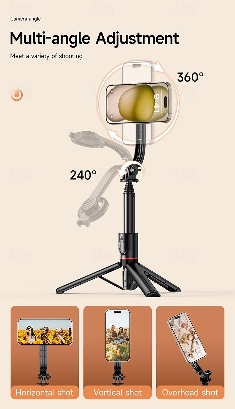 Selfie Stick Bluetooth Extendable Max Length 104.5 cm For Universal Android / iOS Universal 2025 - $28.99 –P8