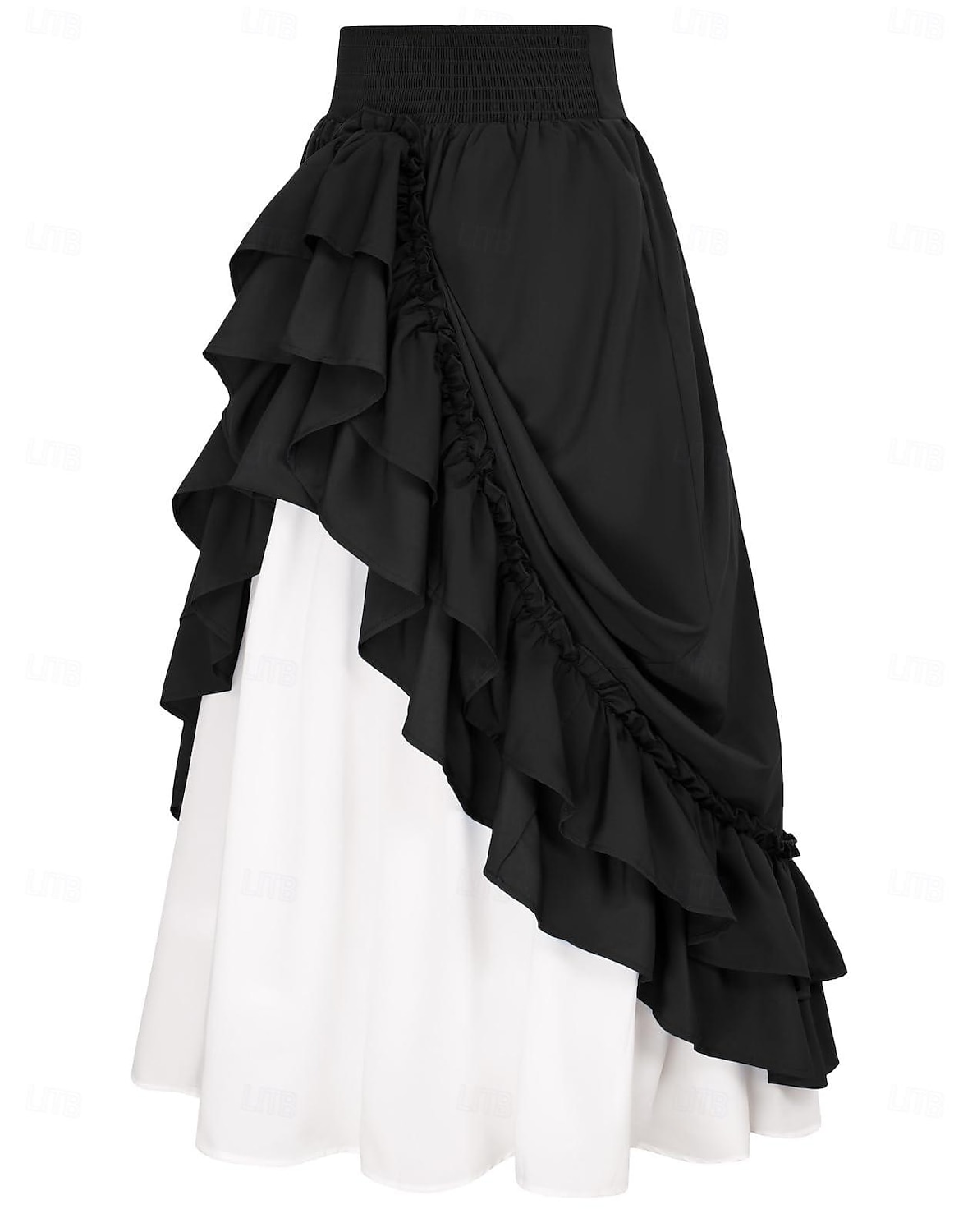 Punk & Gothic Medieval Renaissance Skirt Cosplay Costume Maxi Skirt Solid Colored Women's Celtic Pirate Fantasy Halloween Carnival Masquerade Carnival Casual Daily Adults' Skirt 2025 - $34.99 –P2