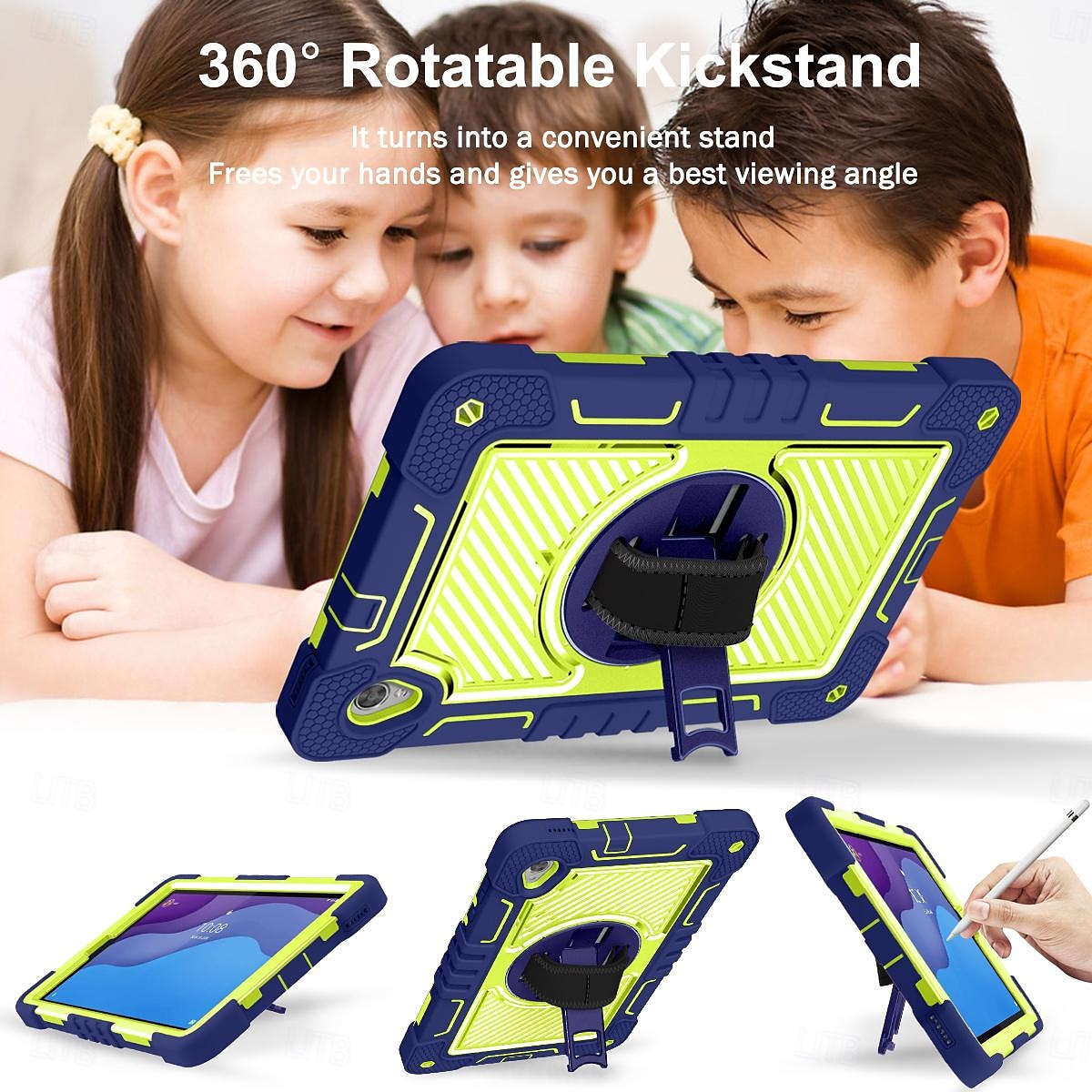 Tablet Case Cover For Lenovo M10 HD 2nd Gen 10.1" TB-X306 Portable Handle 360° Rotation Armor PC Silicone 2025 - $29.99 –P7