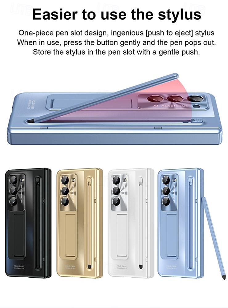 Phone Case For Samsung Galaxy Z Fold 7 Z Fold 6 Z Fold 5 Z Fold 4 Back Cover with Stand Holder with Screen Protector Full Body Protective Armor PC 2025 - $35.99 –P5
