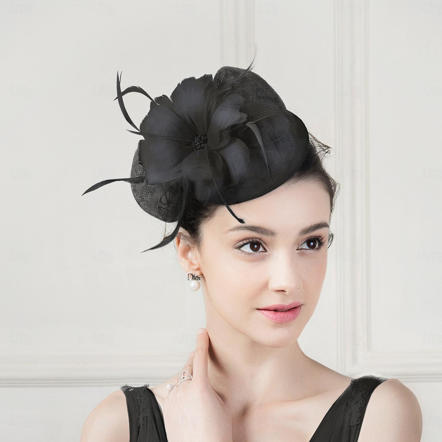hoofdbanden fascinators hoeden sinamay bowler / cloche hoed schotelhoed pillendoosjepet bruiloft theekransje elegante bruiloft met veren bloemen hoofddeksel hoofddeksels 2026 - $32.99 –P7