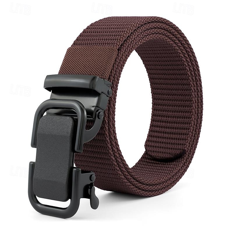 Herren Gürtel Nylongürtel Outdoor-Gürtel mit Metallschnalle Automatische Schnalle Nylon Verstellbar Schwerlast Einfach Schwarz Marineblau Outdoor Täglich Taillengürtel 2026 - $7.99 –P5