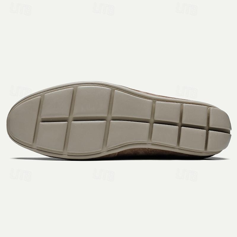 pánské béžové semišové mokasíny – lehké neformální slip-on boty s měkkou podrážkou pro každodenní pohodlí 2025 - $59.99 –P3