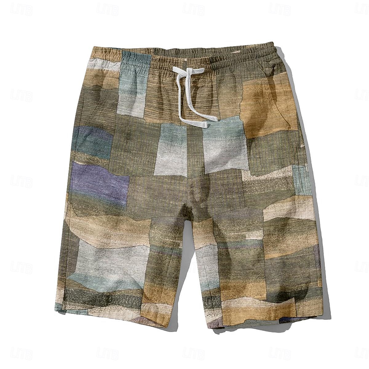 Herren Bunt Badehosen Badeshorts Boardshorts Mittlere Taille Hawaiianisch Lässig Ferien Strand Kordelzug mit Mesh-Futter Elastischer Bund Designer Bekleidung 2026 - $18.99 –P3
