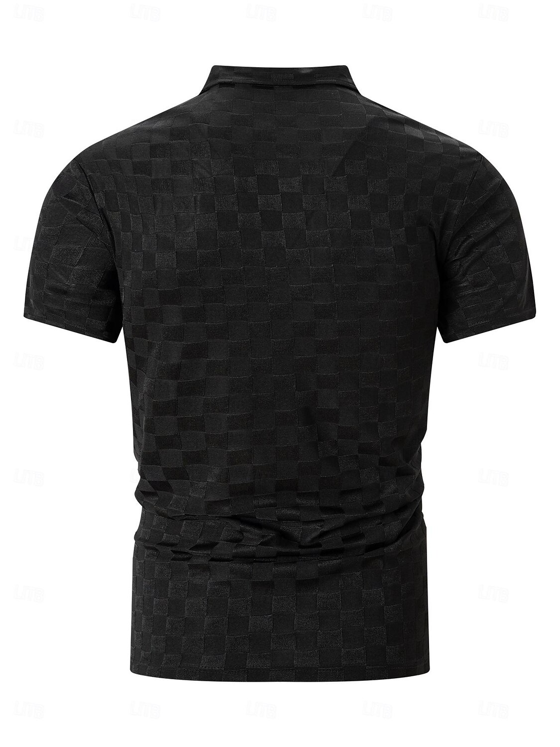 Herre Polo Golf skjorte Virksomhet Avslappet Klassisk Kortermet Mote Helfarge Sjakkbrett Knapp Sommer Vår Normal Lyseblå Svart Navyblå Polo 2025 - $22.99 –P6