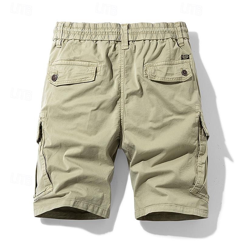 Men's Tactical Shorts Cargo Shorts Shorts Buttons Drawstring Elastic Waist Plain Wearable Short Outdoor Daily Going out Fashion Classic Black Army Green 2025 - $35.99 –P2