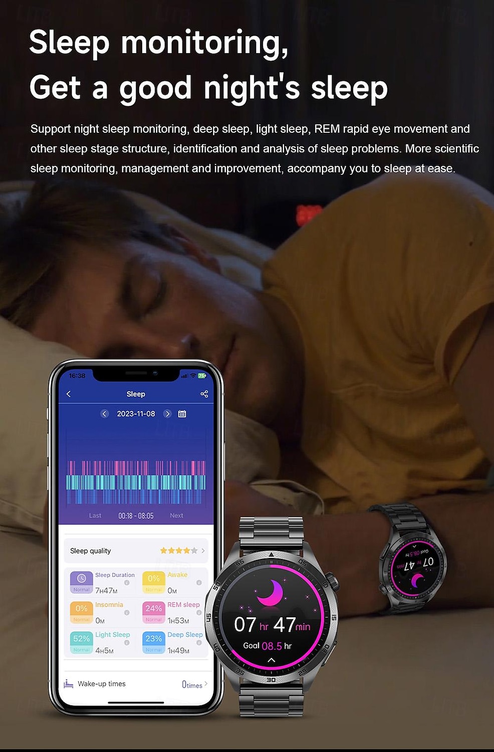 Smart Watch for Men - ECG, Blood Pressure, Body Temperature Monitoring, IP68 Waterproof Fitness Tracker 2025 - $69.99 –P12