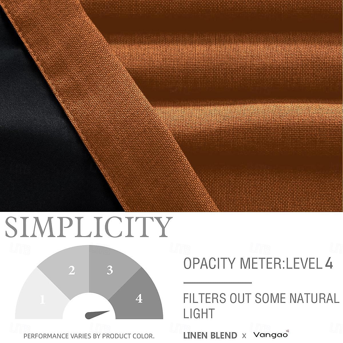 1 шт. водонепроницаемая плотная однотонная занавеска с двойным покрытием из хлопка и льна для спальни, гостиной, украшения дома, перфорированная занавеска 2026 - $42.99 –P8