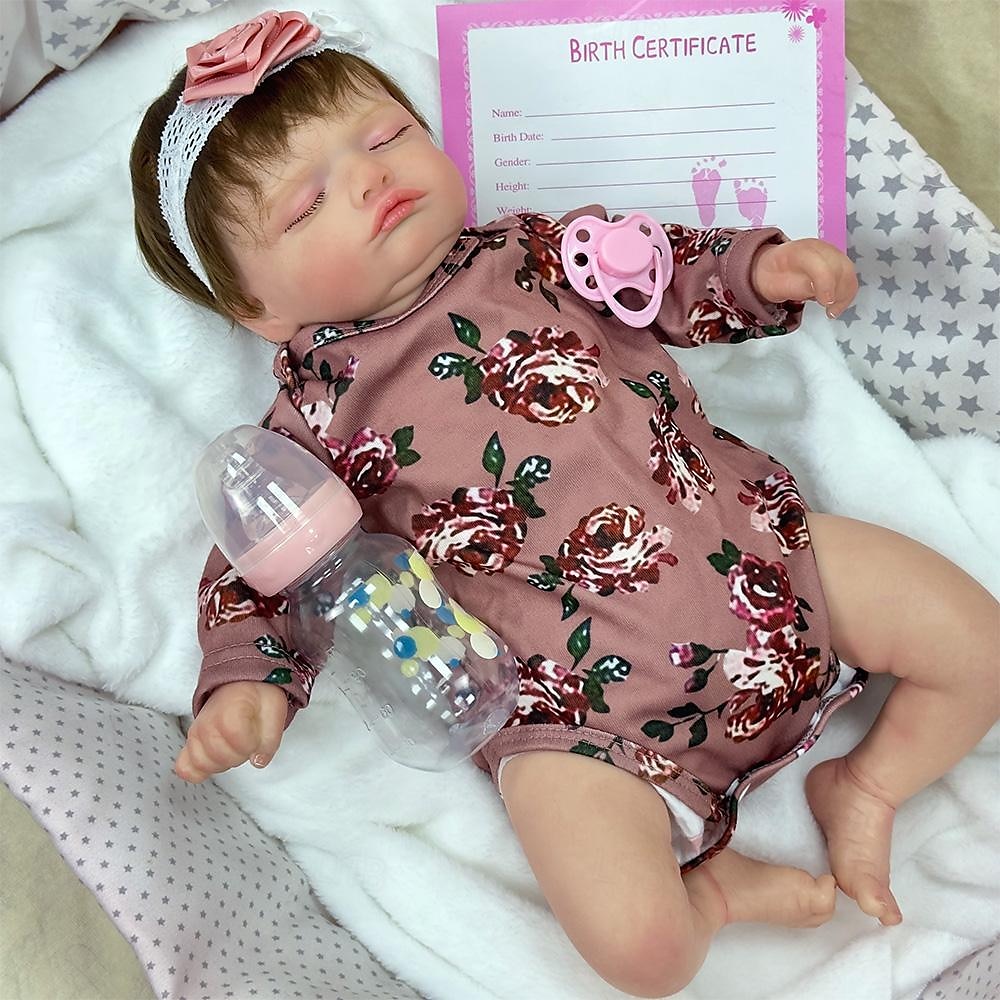 18 pouce Poupée Reborn Jouet pour Bébé & Nourrisson Poupée Reborn Toddler Poupée Poupée bébé Reborn Bébé Nouveau née réaliste Cadeau Membres en silicone 3/4 et corps rempli de coton cadeaux noël de 2025 ? $139.99 –P9