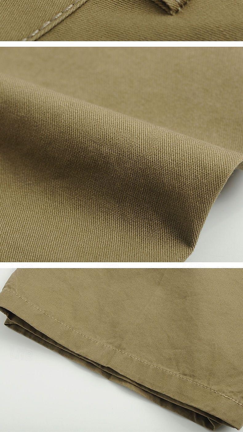Homens Shorts sociais Shorts de trabalho Calças Capri Côr Sólida Resistente a rugas Comprimento da panturrilha Casual Final de semana Casual Preto Verde Tropa Cintura Alta Micro-Elástica de 2025 por $17.99 –P3