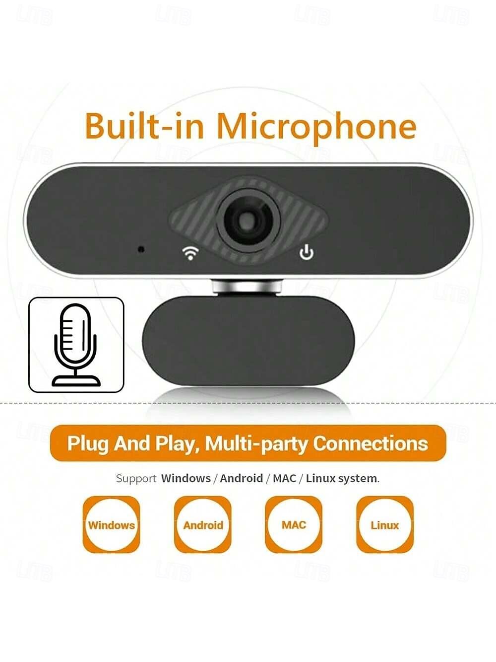 Hd 2K computer Webcam PC laptop autofocus camera suitable for live online class meeting chat 2025 - $22.99 –P1