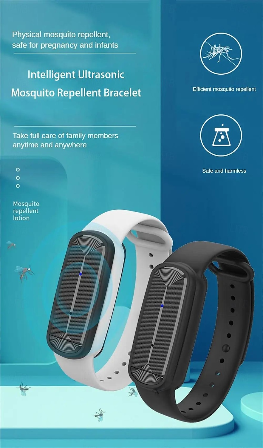 Electronic Mosquito Repellent Bracelet – Ultrasonic Wearable Band Anti-Mosquito Protection 2026 - $12.99 –P1